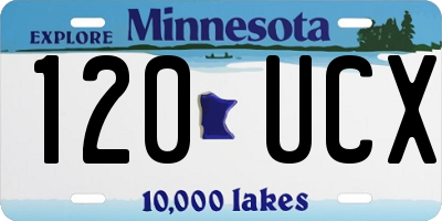 MN license plate 120UCX