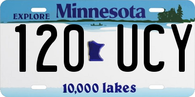 MN license plate 120UCY