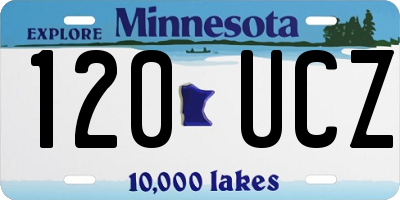 MN license plate 120UCZ