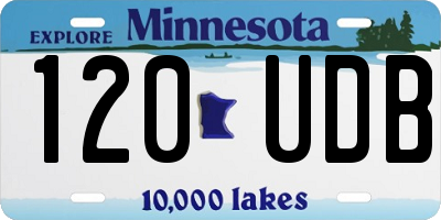 MN license plate 120UDB