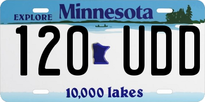 MN license plate 120UDD