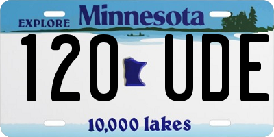 MN license plate 120UDE