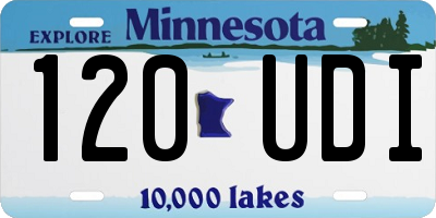 MN license plate 120UDI