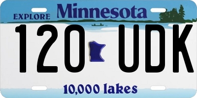 MN license plate 120UDK