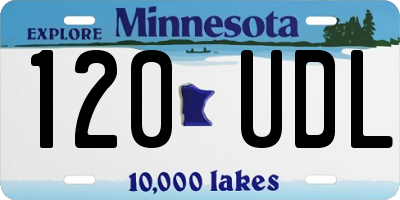 MN license plate 120UDL