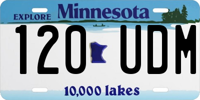 MN license plate 120UDM