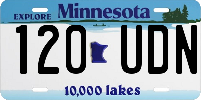 MN license plate 120UDN