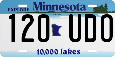 MN license plate 120UDO