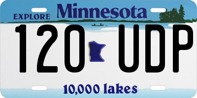 MN license plate 120UDP
