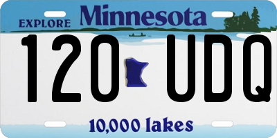 MN license plate 120UDQ
