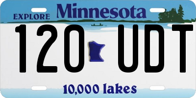 MN license plate 120UDT