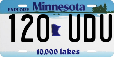 MN license plate 120UDU