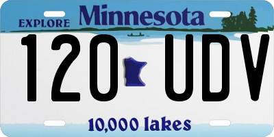MN license plate 120UDV