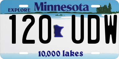 MN license plate 120UDW