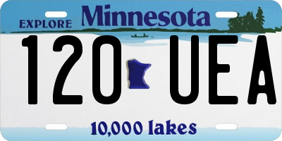 MN license plate 120UEA