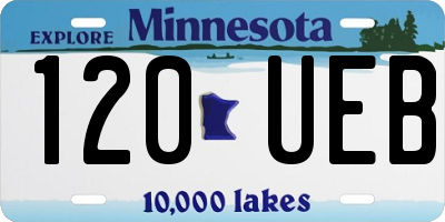 MN license plate 120UEB