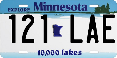MN license plate 121LAE