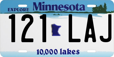 MN license plate 121LAJ
