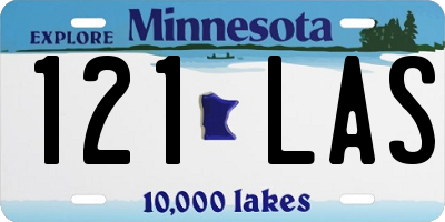 MN license plate 121LAS