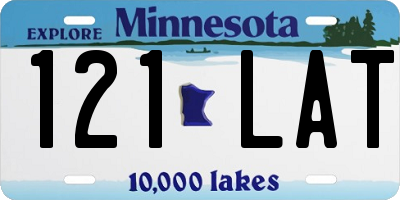 MN license plate 121LAT