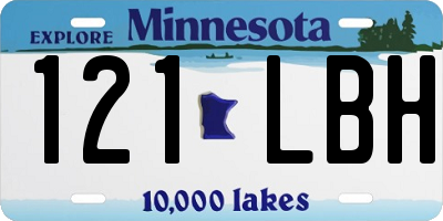 MN license plate 121LBH