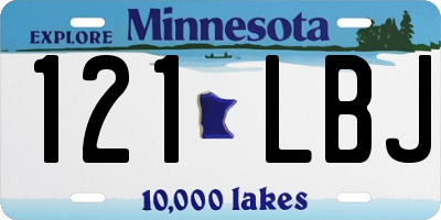 MN license plate 121LBJ