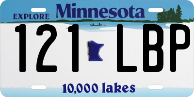 MN license plate 121LBP