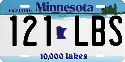 MN license plate 121LBS