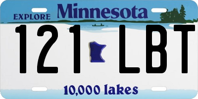 MN license plate 121LBT