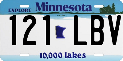 MN license plate 121LBV