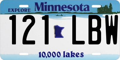 MN license plate 121LBW