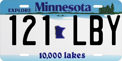 MN license plate 121LBY
