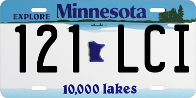 MN license plate 121LCI