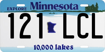 MN license plate 121LCL