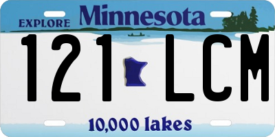 MN license plate 121LCM