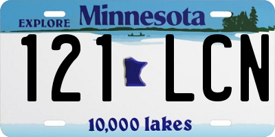 MN license plate 121LCN