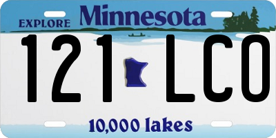 MN license plate 121LCO