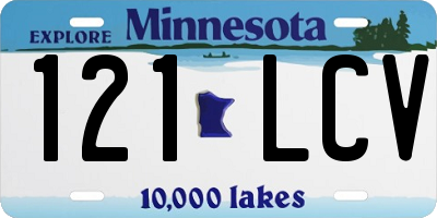 MN license plate 121LCV