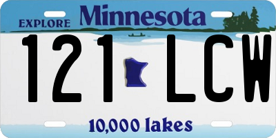 MN license plate 121LCW