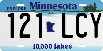 MN license plate 121LCY