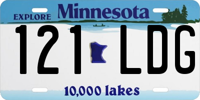 MN license plate 121LDG