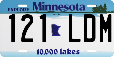 MN license plate 121LDM