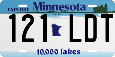 MN license plate 121LDT