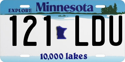 MN license plate 121LDU