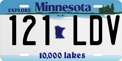 MN license plate 121LDV