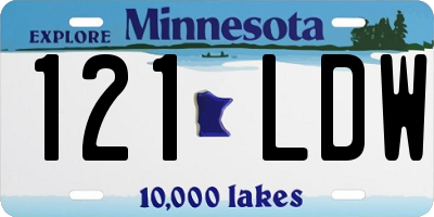 MN license plate 121LDW