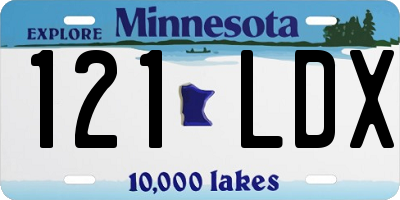 MN license plate 121LDX