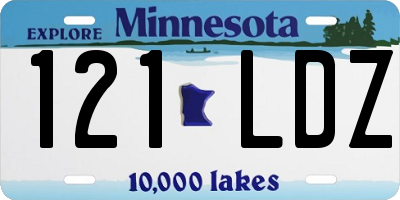 MN license plate 121LDZ