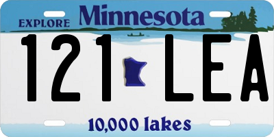 MN license plate 121LEA