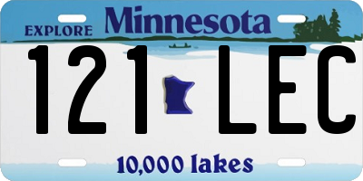 MN license plate 121LEC